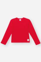 Blusa Infantil Menina Básica Vermelho Mundo Cinti Blusa Infantil Menina Básica Vermelho Mundo Cinti