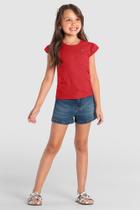 Blusa infantil menina com brilho Brandili Vermelho Blusa infantil menina com brilho Brandili Vermelho
