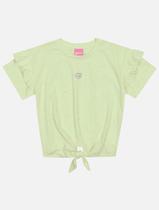 Blusa Infantil Menina Com Nó Verde Mundo Cinti Blusa Infantil Menina Com Nó Verde Mundo Cinti