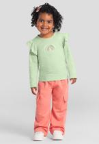Blusa infantil menina de arco-íris Brandili Blusa infantil menina de arco-íris Brandili