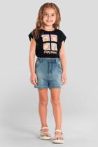 Blusa infantil menina de capivara com glitter Brandili