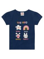 Blusa Infantil Menina de Coelhinho com Glitter Brandili