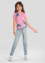 Blusa infantil menina do Stitch com glitter Brandili Blusa infantil menina do Stitch com glitter Brandili