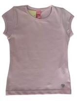 Blusa Infantil Menina em cotton Básica Manga Curta Livy Tamanho 6