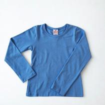 Blusa Infantil Menina em Cotton Básicos Azul - Brandili