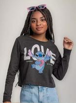 Blusa Infantil Menina Em Malha 100% Algodão Lilo Stitch Fakini Blusa Infantil Menina Em Malha 100% Algodão Lilo Stitch Fakini