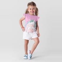 Blusa infantil menina em malha Brandili