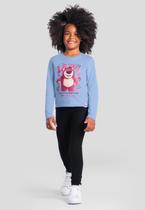 Blusa infantil menina em malha do Lotso com glitter Brandili