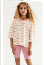 Blusa infantil menina estampada em malha binada - rosa