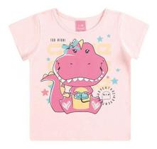 Blusa Infantil Menina Estampada Gatinha Meia Malha Kamylus