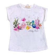 Blusa Infantil Menina Fundo do Mar Blusa Infantil Menina Fundo do Mar