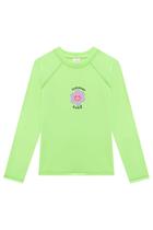 Blusa Infantil Menina Manga Longa Florzinha em Malha com Proteção Uv 50+ Piscina/Praia - Kukiê