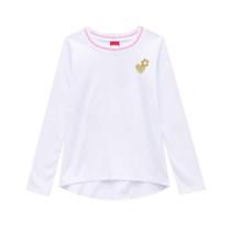 Blusa Infantil Menina Manga Longa Gola Redonda Colorida