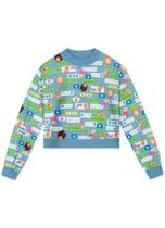 Blusa Infantil Menina Manga Longa Mundo Ripilica Azul-Tamanho 10 Blusa Infantil Menina Manga Longa Mundo Ripilica Azul-Tamanho 10