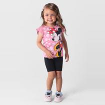 Blusa infantil menina Minnie Mouse em malha Brandili