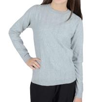 Blusa Infantil Menina Pixe Love Tricot Cinza - 810033