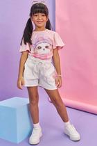 Blusa Infantil Menina Verão Cachorrinho Malha Wave Kukiê Blusa Infantil Menina Verão Cachorrinho Malha Wave Kukiê
