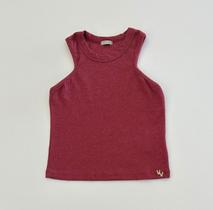 Blusa Infantil Menina Vic Vicky Canelada Vinho Moda Premium