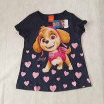 Blusa Infantil Patrulha Canina Skye, Manga Curta, Malwee Kids
