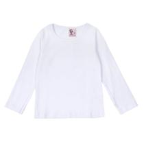 Blusa Infantil Pitiska Manga Longa Básica Branco