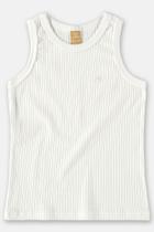Blusa infantil sem manga branco