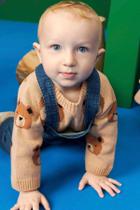 Blusa Infantil Tricot Ursinhos Inverno Masculina Confortável