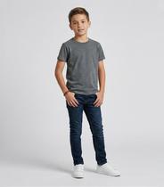 Blusa Infantil Unissex Manga Curta Básica Soletex Cinza Blusa Infantil Unissex Manga Curta Básica Soletex Cinza