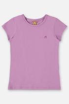 Blusa Infantil Up Baby Verão Manga Curta Lavanda