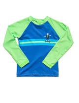 Blusa infantil UV radical azul e verde