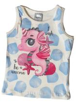 Blusa Infantil Verão Cavalo Marinho - Kely & Kety