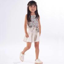 Blusa infantil Verão Jacquard Com Brilho Flores - Kiki Xodó Blusa infantil Verão Jacquard Com Brilho Flores - Kiki Xodó
