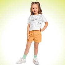Blusa Infantil Verão Menina Para Colorir Acompanha 2 Canetinhas Super Laváveis Tam 4 a 10 - Fakini Blusa Infantil Verão Menina Para Colorir Acompanha 2 Canetinhas Super Laváveis Tam 4 a 10 - Fakini