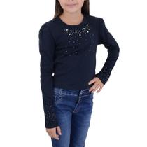 Blusa Infanto Juvenil Feminina Kukiê ML Preta - 71324