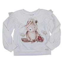 Blusa Inverno Infantil Tule Pompom Urso Kiki Xodó