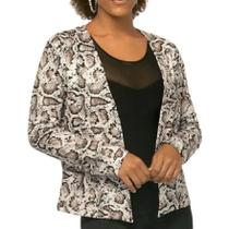 Blusa Jaqueta Blazer Feminina Sexy Champanhe Demillus 093022 Blusa Jaqueta Blazer Feminina Sexy Champanhe Demillus 093022