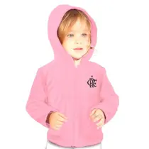 Blusa Jaqueta Rosa Flamengo Infantil Juvenil Plush