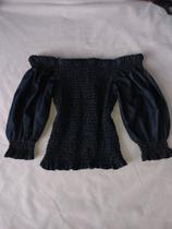 Blusa jeans ciganinha feminina D&A modas Blusa jeans ciganinha feminina D&A modas