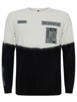 Blusa John John Masculina Manga Longa Tag Code Off-White/Preta