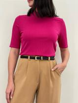 Blusa Julia Confortável e Sofisticada em Malha Canelada