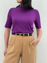 Blusa Julia Confortável e Sofisticada em Malha Canelada