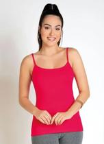 Blusa Justa Feminina Pink Com Alças Finas Fitness Decote Blusa Justa Feminina Pink Com Alças Finas Fitness Decote