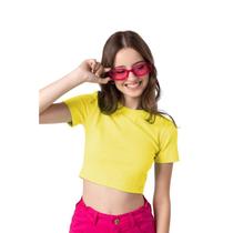 Blusa Juvenil Canelada Fluor Cropped Chic 19000 - Twoin