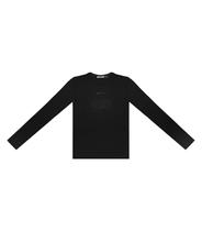 Blusa Juvenil Com Strass Manga Longa Minty Preto