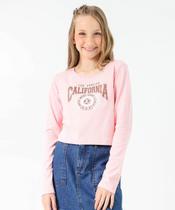 Blusa Juvenil Cropped Estampada Manga Longa Marisa Tam 10 a 16 Rosa Blusa Juvenil Cropped Estampada Manga Longa Marisa Tam 10 a 16 Rosa
