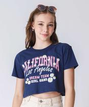 Blusa Juvenil Cropped Estampado Marisa Tam 10 a 16 Azu-98108 Blusa Juvenil Cropped Estampado Marisa Tam 10 a 16 Azu-98108