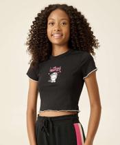 Blusa Juvenil Cropped Hello Kitty Sanrio Tam 10 a 16-94036