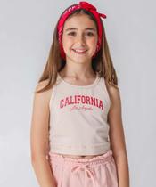 Blusa Juvenil Cropped Regata Marisa Tam 10 a 16 Bege-97119