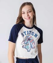 Blusa Juvenil Cropped Stitch Tam 10 a 16 Off White-78074 Blusa Juvenil Cropped Stitch Tam 10 a 16 Off White-78074
