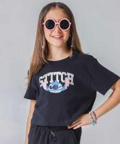 Blusa Juvenil Cropped Stitch Tam 10 a 16 Preto-81028 Blusa Juvenil Cropped Stitch Tam 10 a 16 Preto-81028
