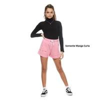 Blusa Juvenil Feminina Canelada Gola Alta 49702